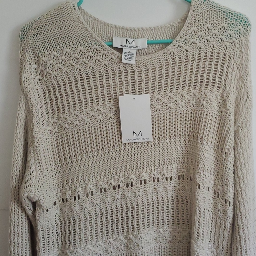 Magashoni beige sweater L, S